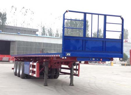 腾运13米32.2吨3轴平板自卸半挂车(LLT9401ZZXP)