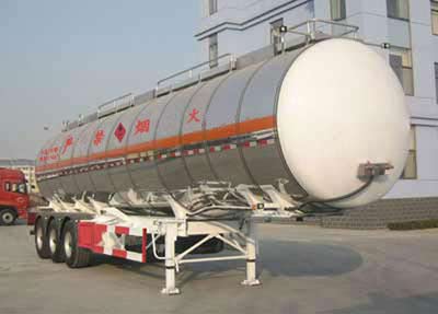 华昌13米32.5吨3轴易燃液体罐式运输半挂车(QDJ9401GRY)