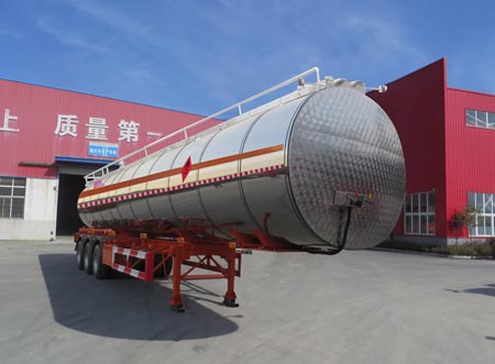 普诚12.4米33吨3轴易燃液体罐式运输半挂车(PC9404GRYD)
