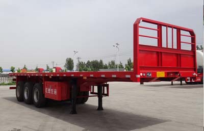昊统10.5米34.5吨3轴平板运输半挂车(LWG9408TPB)