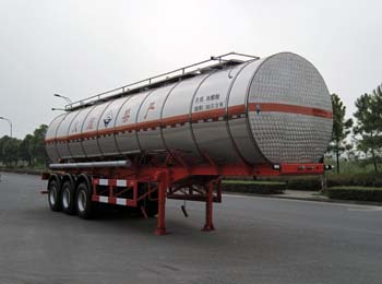 宏宙12.4米30吨3轴腐蚀性物品罐式运输半挂车(HZZ9402GFW)