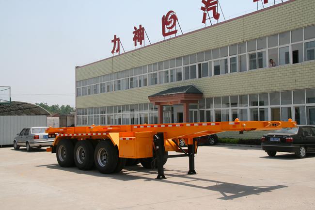 醒狮10.5米35吨3轴危险品罐箱骨架运输半挂车(SLS9401TWY)
