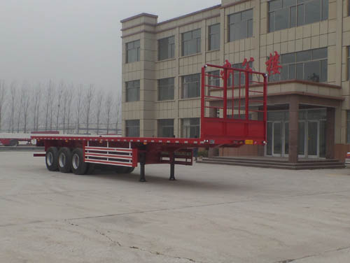 坤博13米34.2吨3轴平板式运输半挂车(LKB9400TPB)