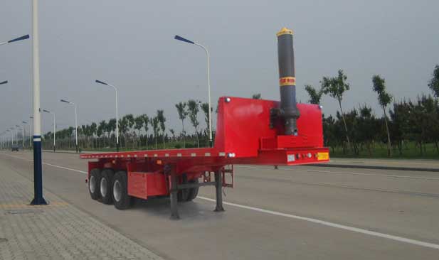 铁龙10米31.5吨3轴平板自卸半挂车(THD9400ZZXP)
