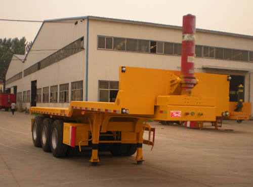 梁兴8.5米33.2吨3轴平板自卸半挂车(LX9404ZZXP)