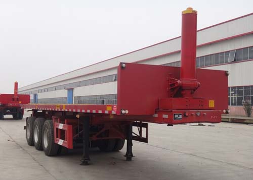 昊统9.5米32.3吨3轴平板自卸半挂车(LWG9403ZZXP)