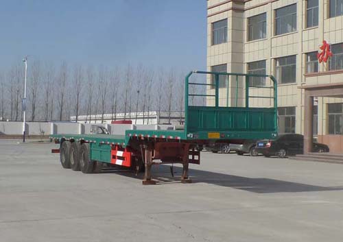 坤博13米34吨3轴平板式运输半挂车(LKB9402TPBE)