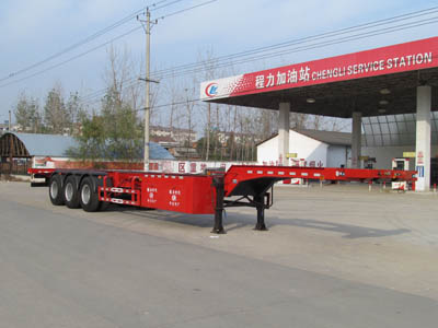 程力威15米34.2吨3轴集装箱运输半挂车(CLW9402TJZ)