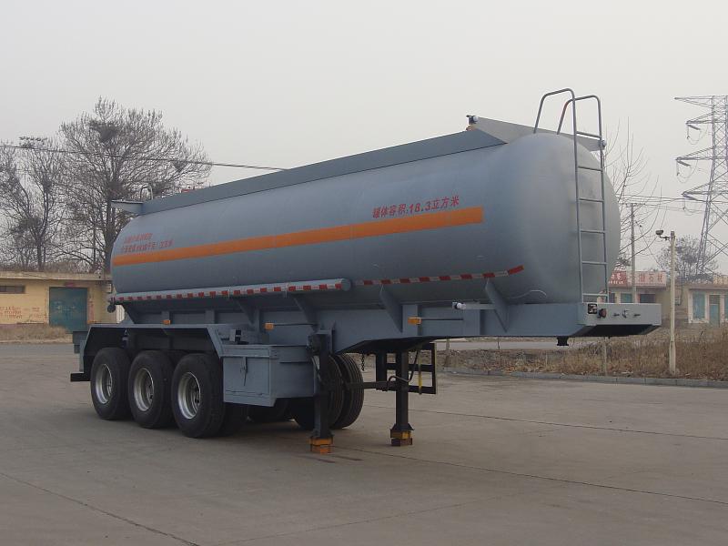 福玺10米32吨3轴腐蚀性物品罐式运输半挂车(XCF9400GFW)