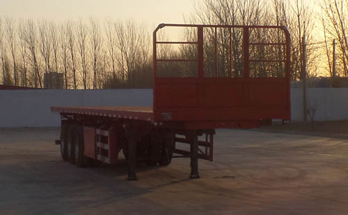 坤博11米33.6吨3轴平板自卸半挂车(LKB9402ZZXP)