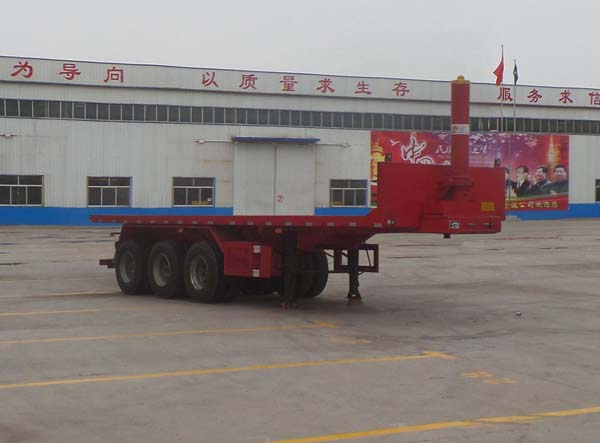 梁郓10.5米32.7吨3轴平板自卸半挂车(LSY9401ZZXP)