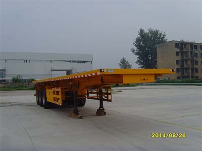 骏翔13米33吨3轴平板自卸半挂车(YJX9400ZZXP)