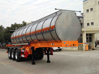培新10.2米30吨3轴腐蚀性物品罐式运输半挂车(XH9408GFW)