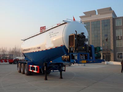 斯派菲勒10.3米31.5吨3轴中密度粉粒物料运输半挂车(GJC9405GFL)