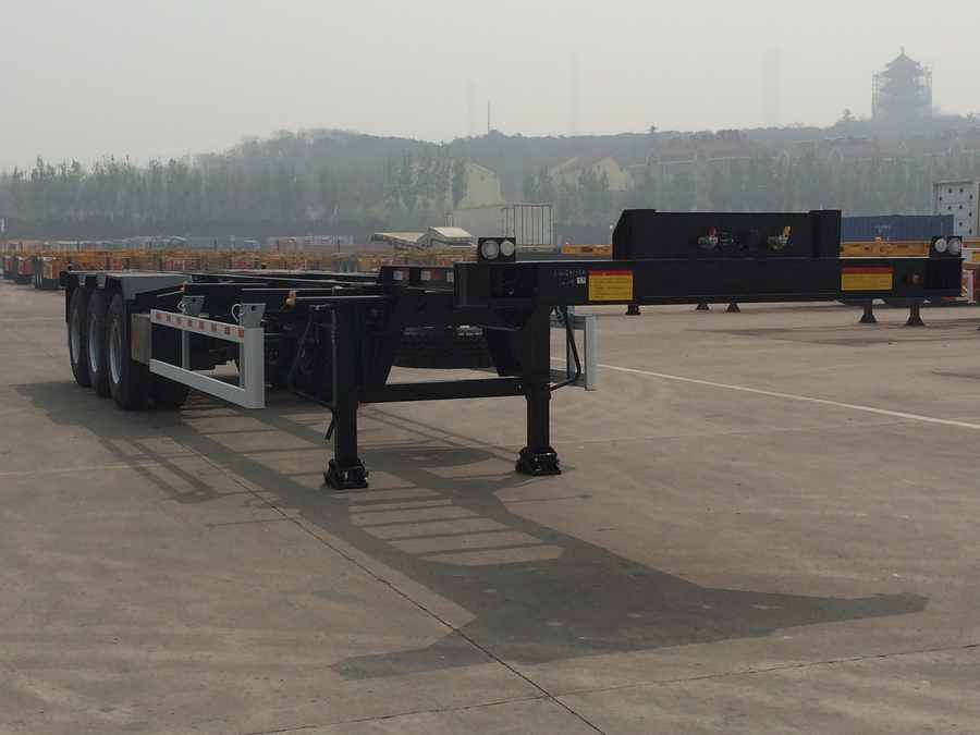 中集12.5米35.2吨3轴危险品罐箱骨架运输半挂车(ZJV9401TWYQDA)