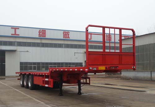 腾运13米34吨3轴平板运输半挂车(LLT9400TPBE)
