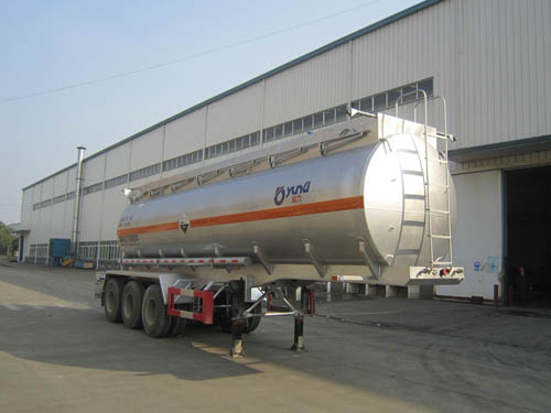 运力10.1米30.8吨3轴腐蚀性物品罐式运输半挂车(LG9402GFW)