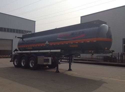 瑞江10米32.5吨3轴腐蚀性物品罐式运输半挂车(WL9402GFW)