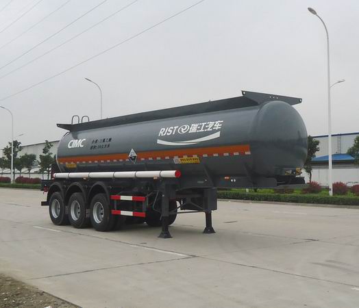 瑞江10.2米32.8吨3轴腐蚀性物品罐式运输半挂车(WL9400GFW)