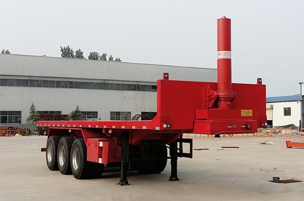 红岩9.6米31.5吨3轴平板自卸半挂车(CQZ9400ZZXP)