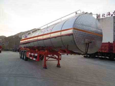 海福龙12.3米32.5吨3轴铝合金液态食品运输半挂车(PC9405GYSA)
