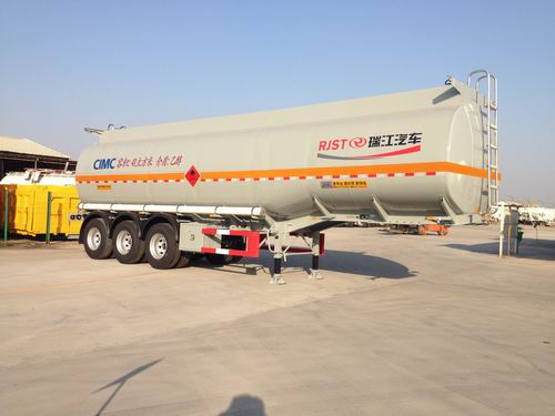瑞江10.9米31吨3轴易燃液体罐式运输半挂车(WL9408GRY)