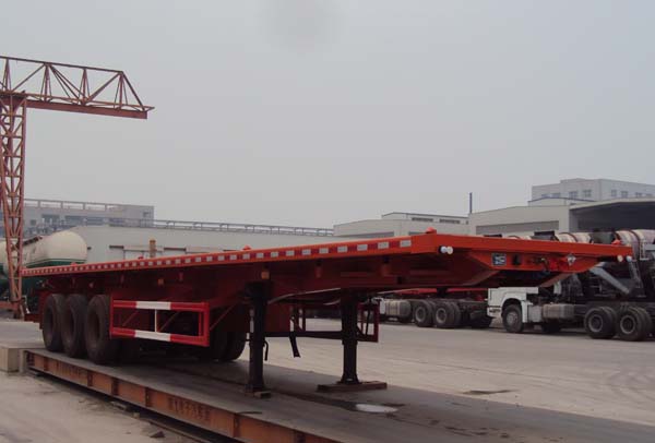唐鸿重工13米31.6吨3轴平板自卸半挂车(XT9404ZZXP)