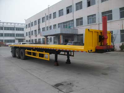 蓬莱13米31.5吨3轴平板自卸半挂车(PG9408ZZXP)