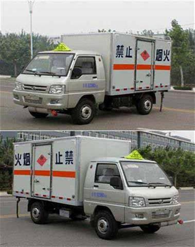 福田牌BJ5020XRQ-S1易燃气体厢式运输车公告图片