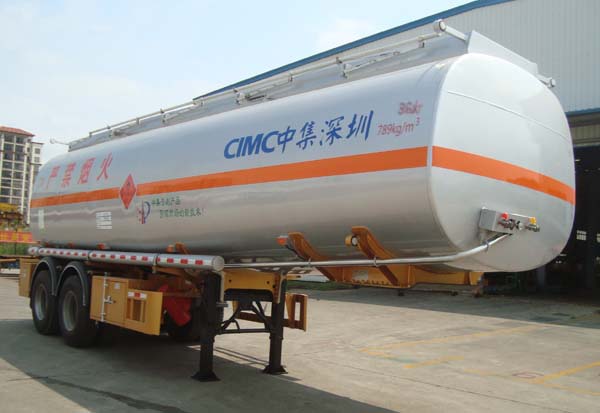 中集9.5米27.1吨2轴易燃液体罐式运输半挂车(ZJV9352GRYSZ)