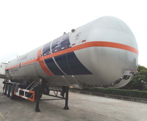 宏图12.9米29.7吨3轴易燃液体罐式运输半挂车(HT9403GRY)