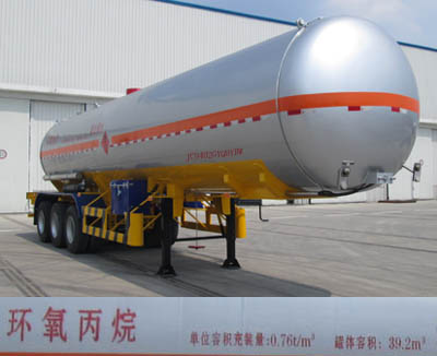 建成12.2米29.8吨3轴易燃液体罐式运输半挂车(JC9402GRYHYBW)