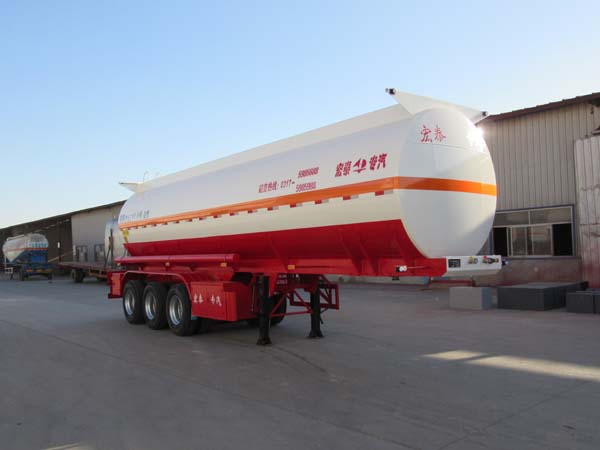 正康宏泰10.5米30吨3轴腐蚀性物品罐式运输半挂车(HHT9405GFW)