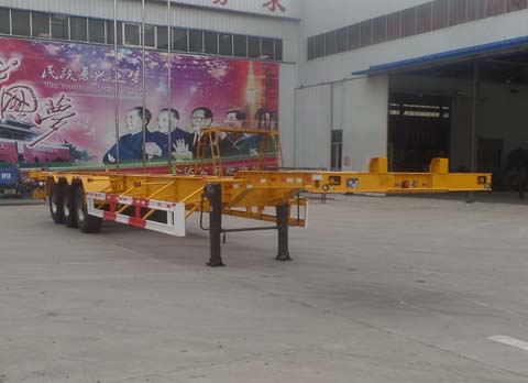 梁郓15米33吨3轴集装箱运输半挂车(SLY9380TJZED)