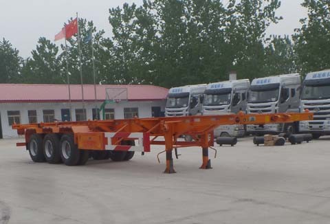 倪盛12.4米33.8吨3轴集装箱运输半挂车(XSQ9400TJZ)