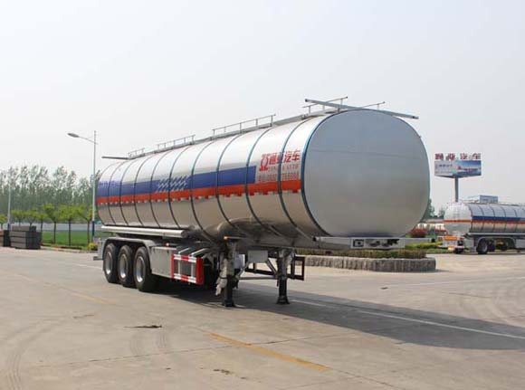 通亚达13米32.4吨3轴铝合金液态食品运输半挂车(CTY9404GYSLB)