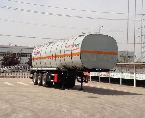 瑞江11.1米30.2吨3轴易燃液体罐式运输半挂车(WL9409GRYF)
