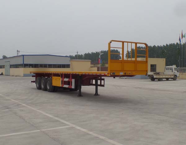 梁昇13米33.5吨3轴平板运输半挂车(SHS9400TPB)