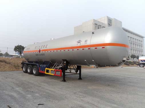 宏图13米2.9吨3轴易燃气体罐式运输半挂车(HT9400GRQ)