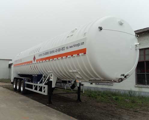 宏图13米23.9吨3轴低温液体运输半挂车(HT9400GDYF)