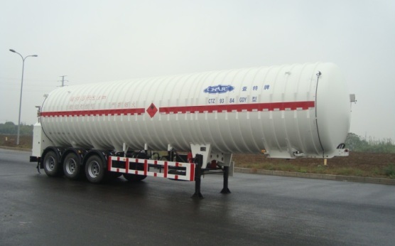 查特12.5米22.3吨3轴低温液体运输半挂车(CTZ9384GDY)