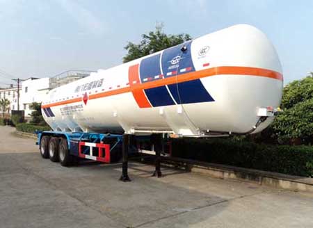 宏图12.2米31.5吨3轴易燃液体罐式运输半挂车(HT9402GRY)