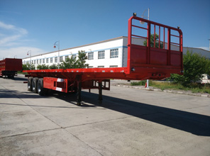 恒毅13米33.2吨3轴平板自卸半挂车(YHY9400ZZXP)