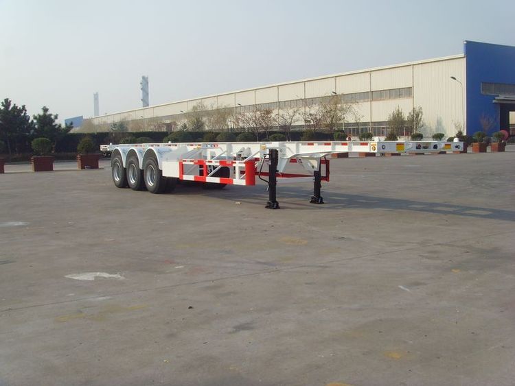 中集13米34.7吨3轴危险品罐箱骨架运输半挂车(ZJV9402TWYQD)