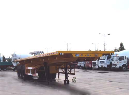 唐鸿重工11米33吨3轴平板自卸半挂车(XT9406ZZXP)