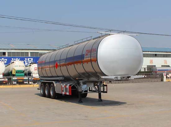 通亚达12米29.7吨3轴易燃液体罐式运输半挂车(CTY9403GRYM)
