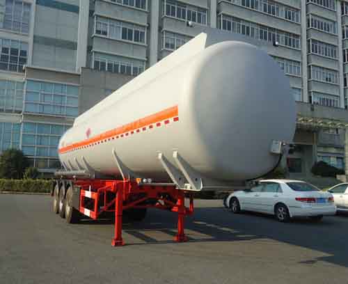 宏宙11.9米31.5吨3轴易燃液体罐式运输半挂车(HZZ9406GRY)