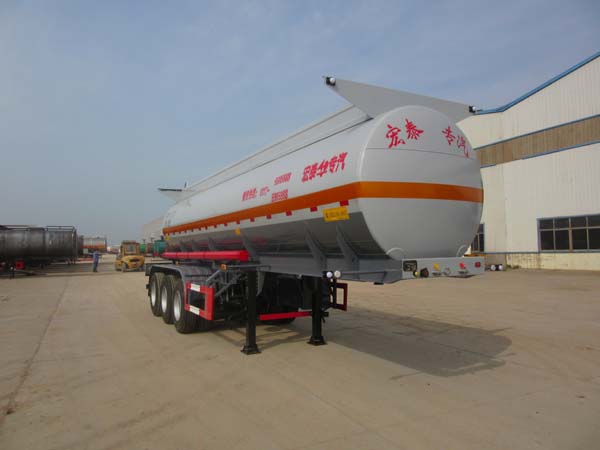 正康宏泰10米32吨3轴腐蚀性物品罐式运输半挂车(HHT9409GFW)