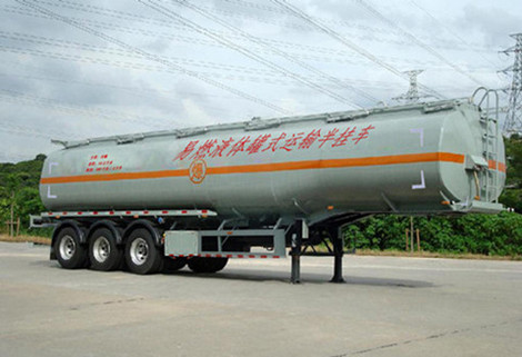 岱阳10.6米31.2吨3轴易燃液体罐式运输半挂车(TAG9402GRY)
