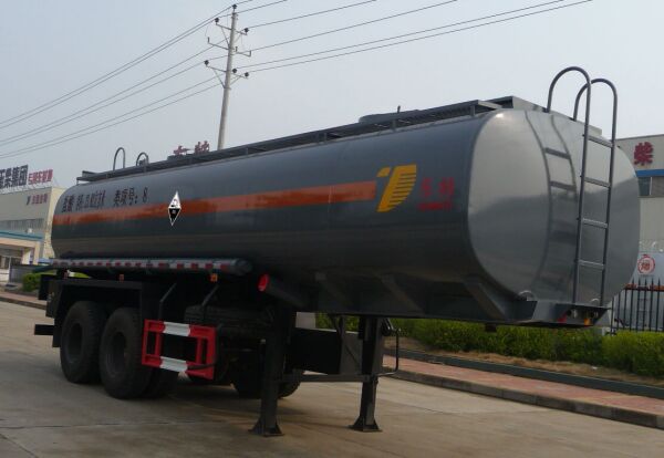 特运8.6米27吨2轴腐蚀性物品罐式运输半挂车(DTA9350GFW)